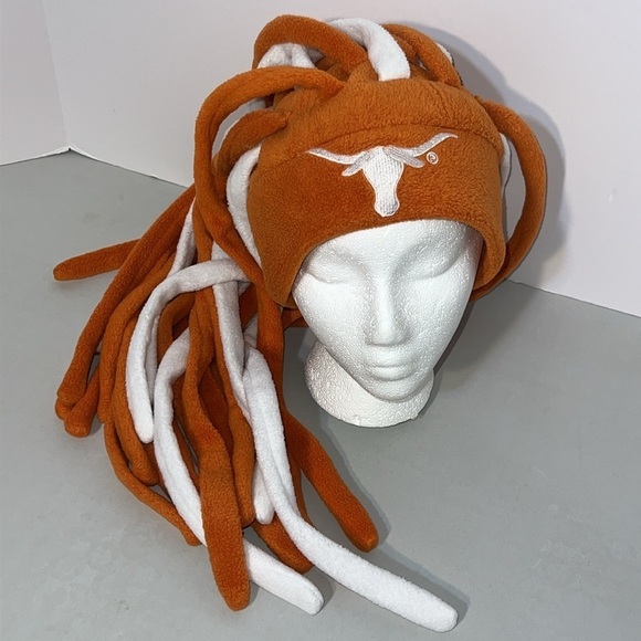 NCAA Texas Longhorns Football Beanie With Dread Locks Tail Gate College Game O/S - Picture 4 of 11
